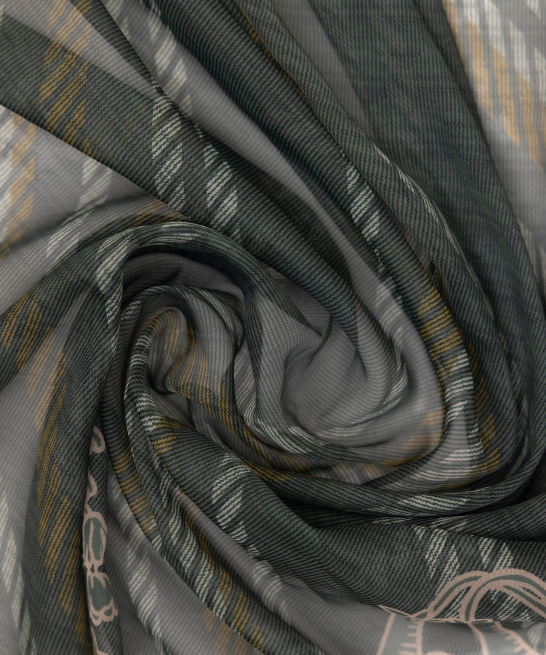 Blended Tissue Green Printed Dupatta