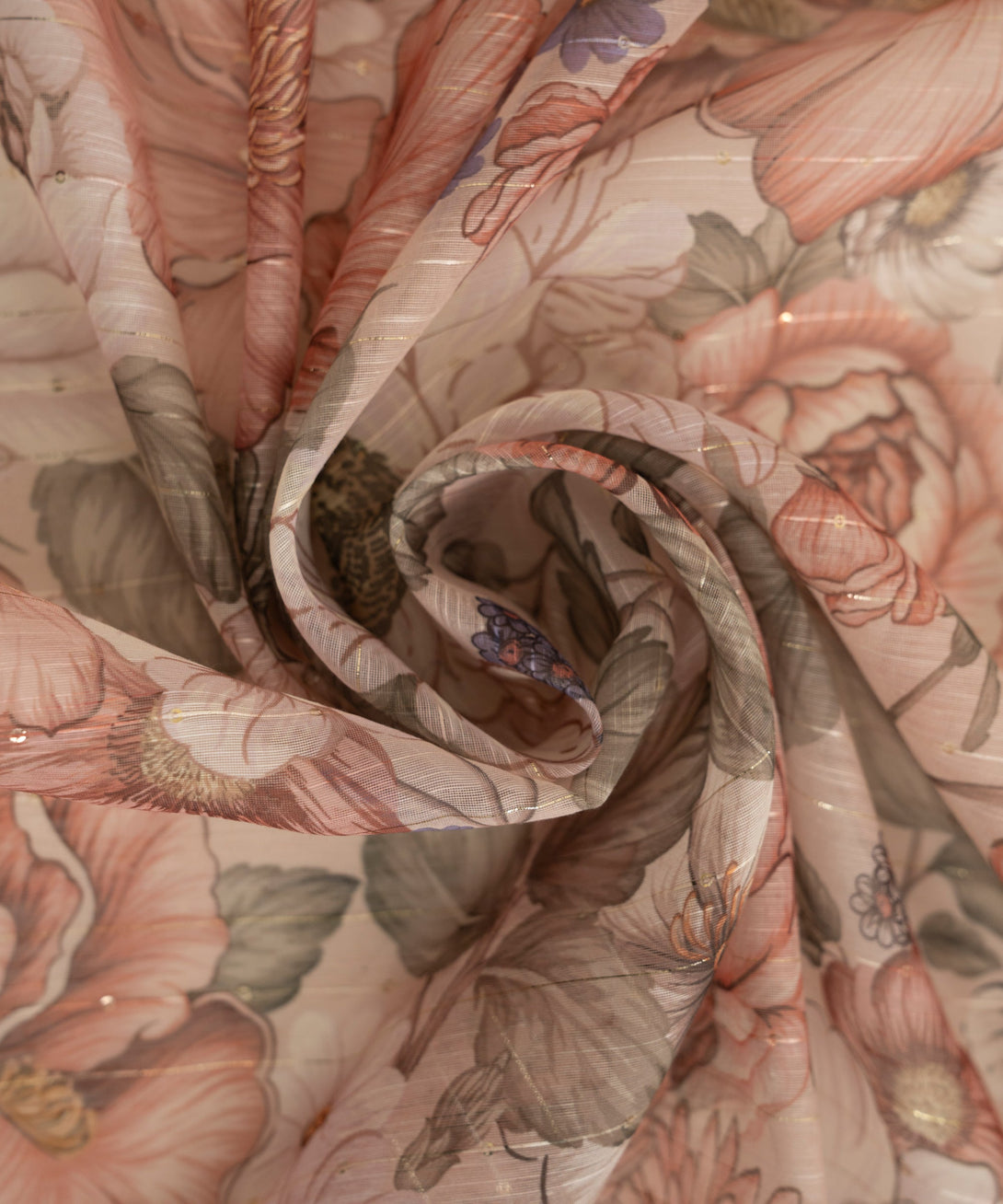 Women's RTW Manaar Peach Printed  Dupatta