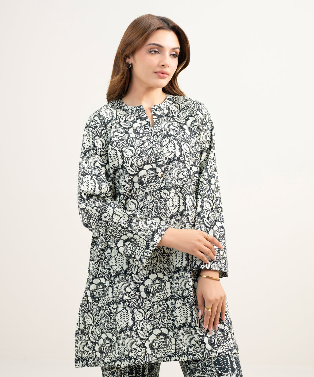 Printed Seersucker Shirt