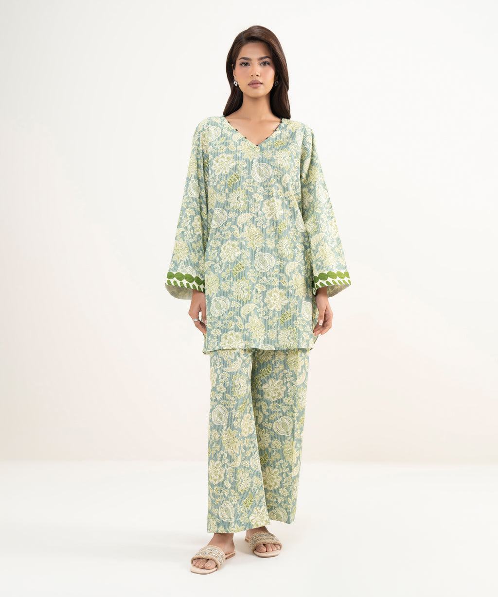 Printed Seersucker Shirt