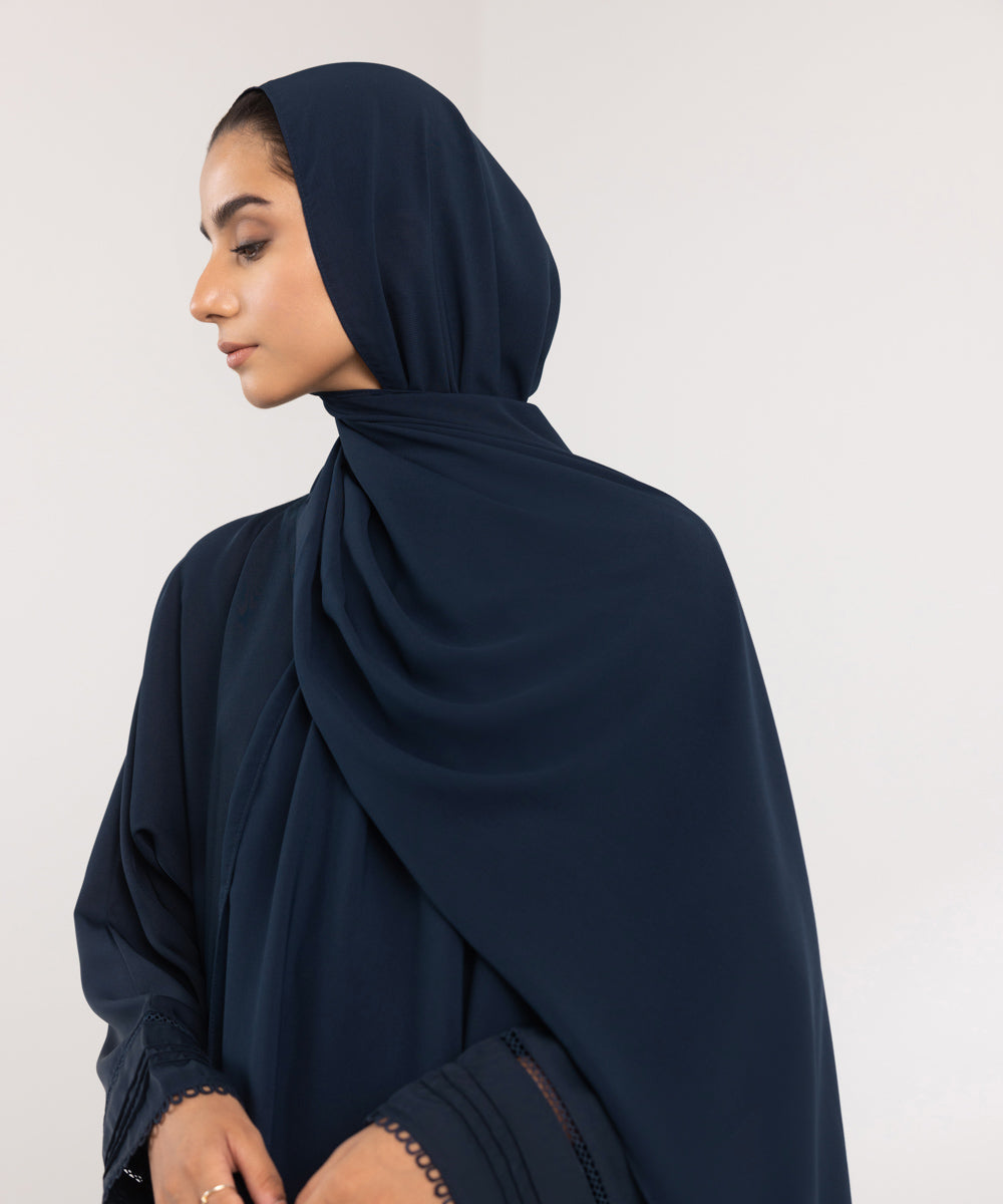 Women's Basic Navy Blue Hijab