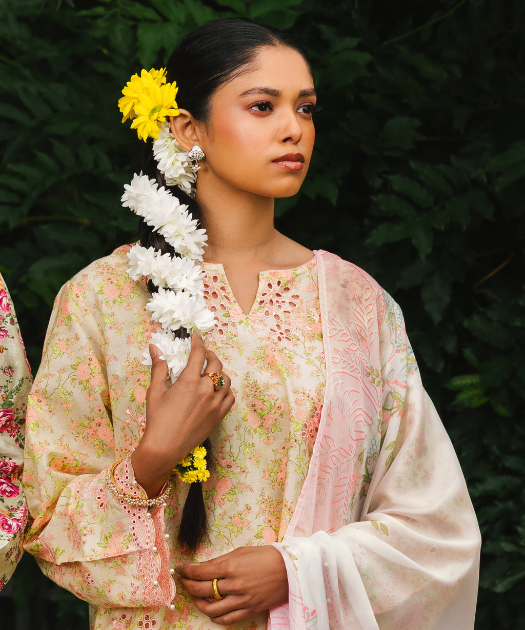 Embroidered Zari Cotton Shirt
