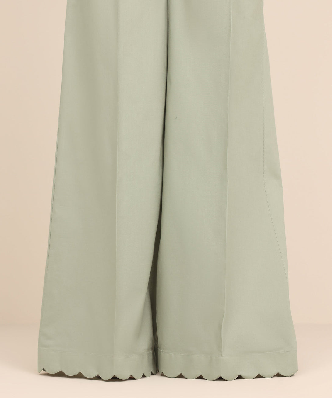 Women's RTW Cambric Grey Solid Flared Pants