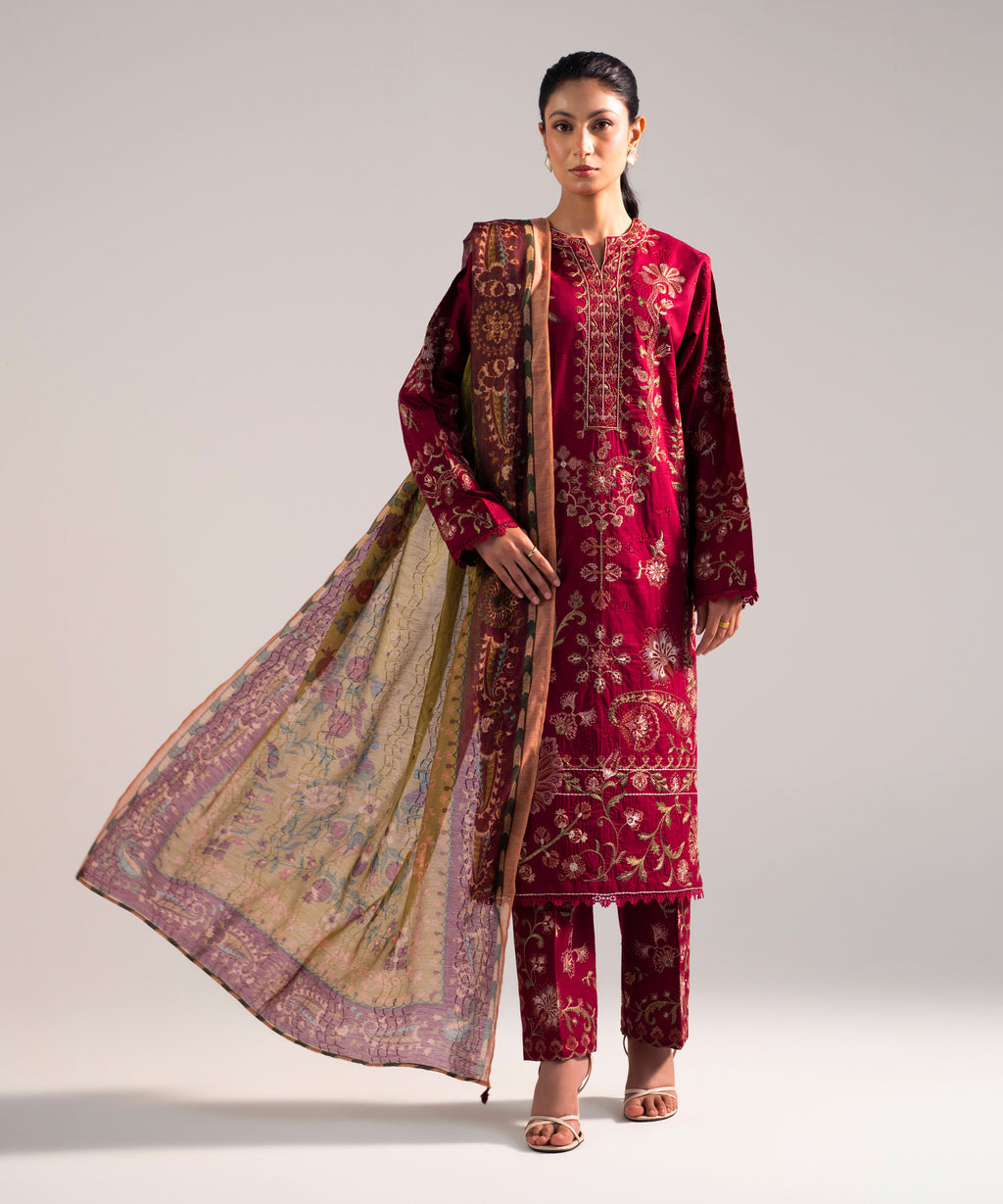 3 Piece - Embroidered Lawn Suit