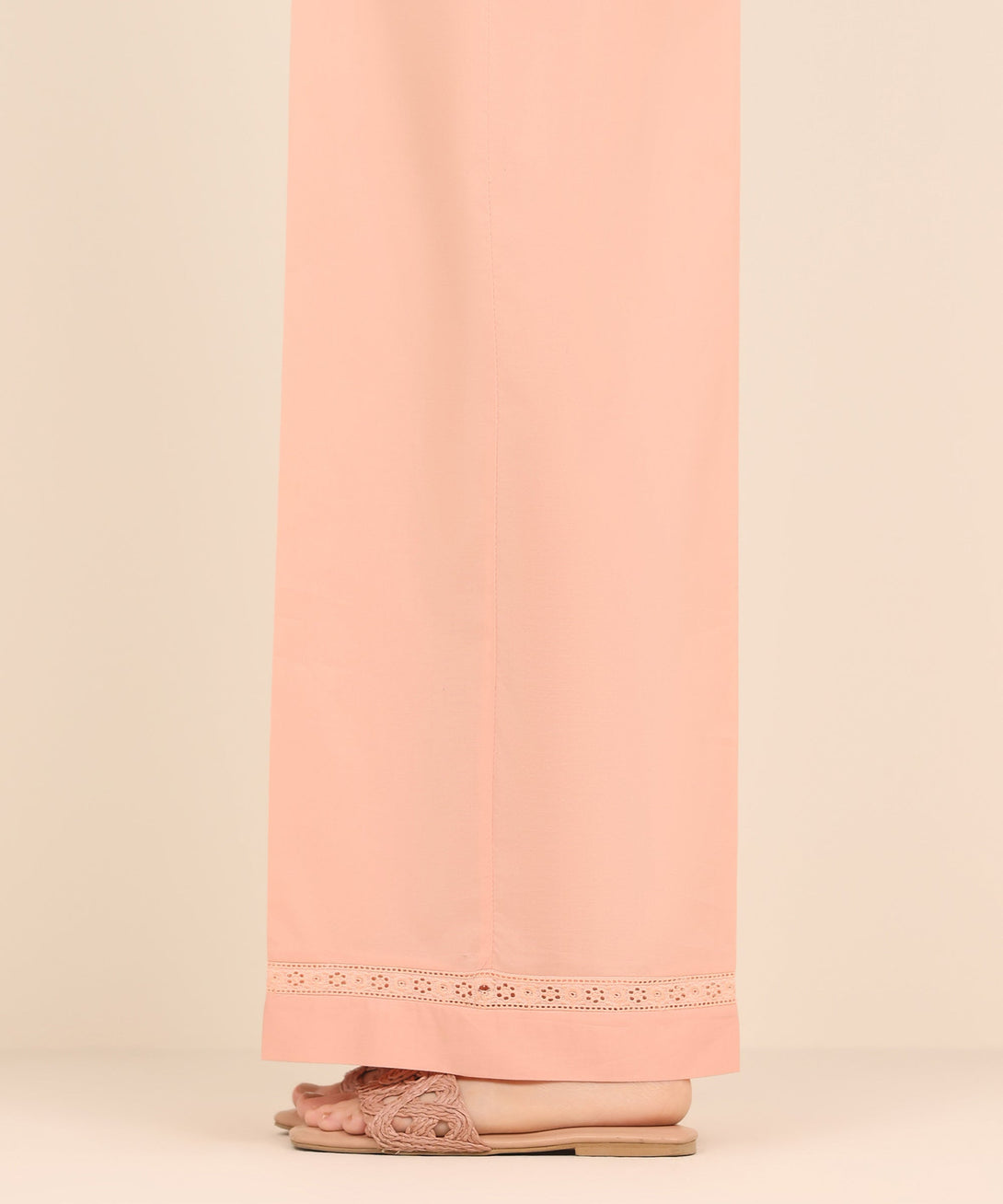 Women's RTW Cambric Pink Solid Culottes
