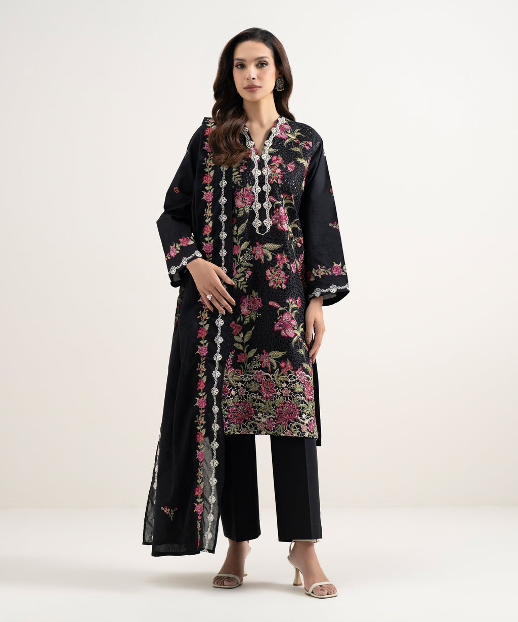 Embroidered Voile Dupatta
