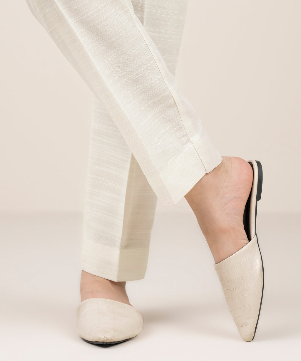 Solid Khaddar Straight Pants