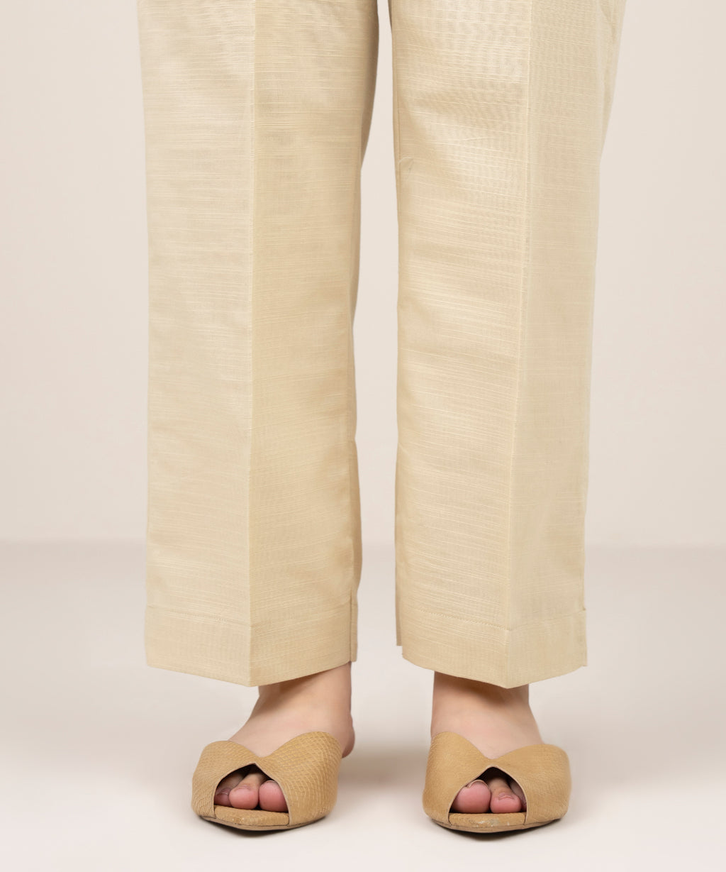 Solid Khaddar Straight Pants