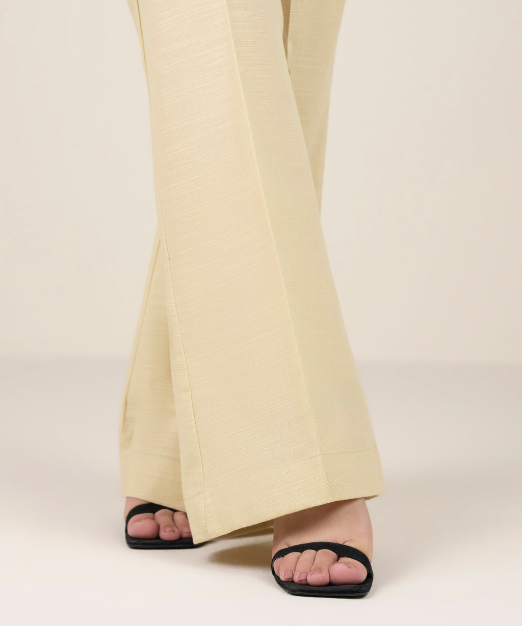 Khaddar Boot-cut Pants