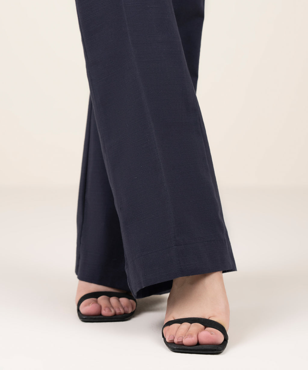 Solid Khaddar Straight Pants