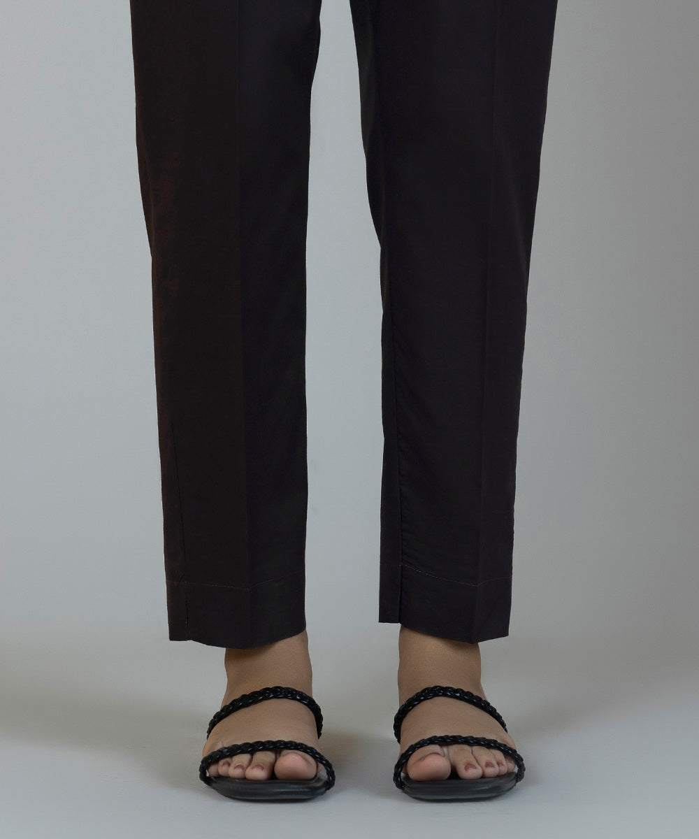 Women's Pret Cambric Brown Dyed Cigarette Pants