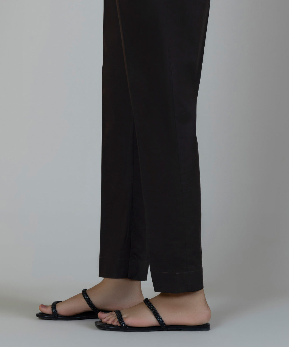 Women's Pret Cambric Brown Dyed Cigarette Pants