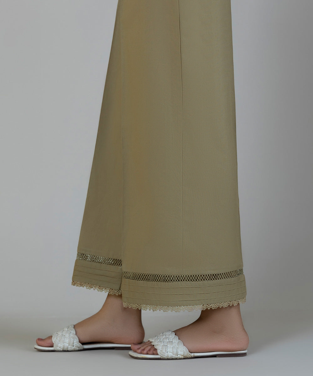 Women's Pret Cambric Beige Dyed Culottes