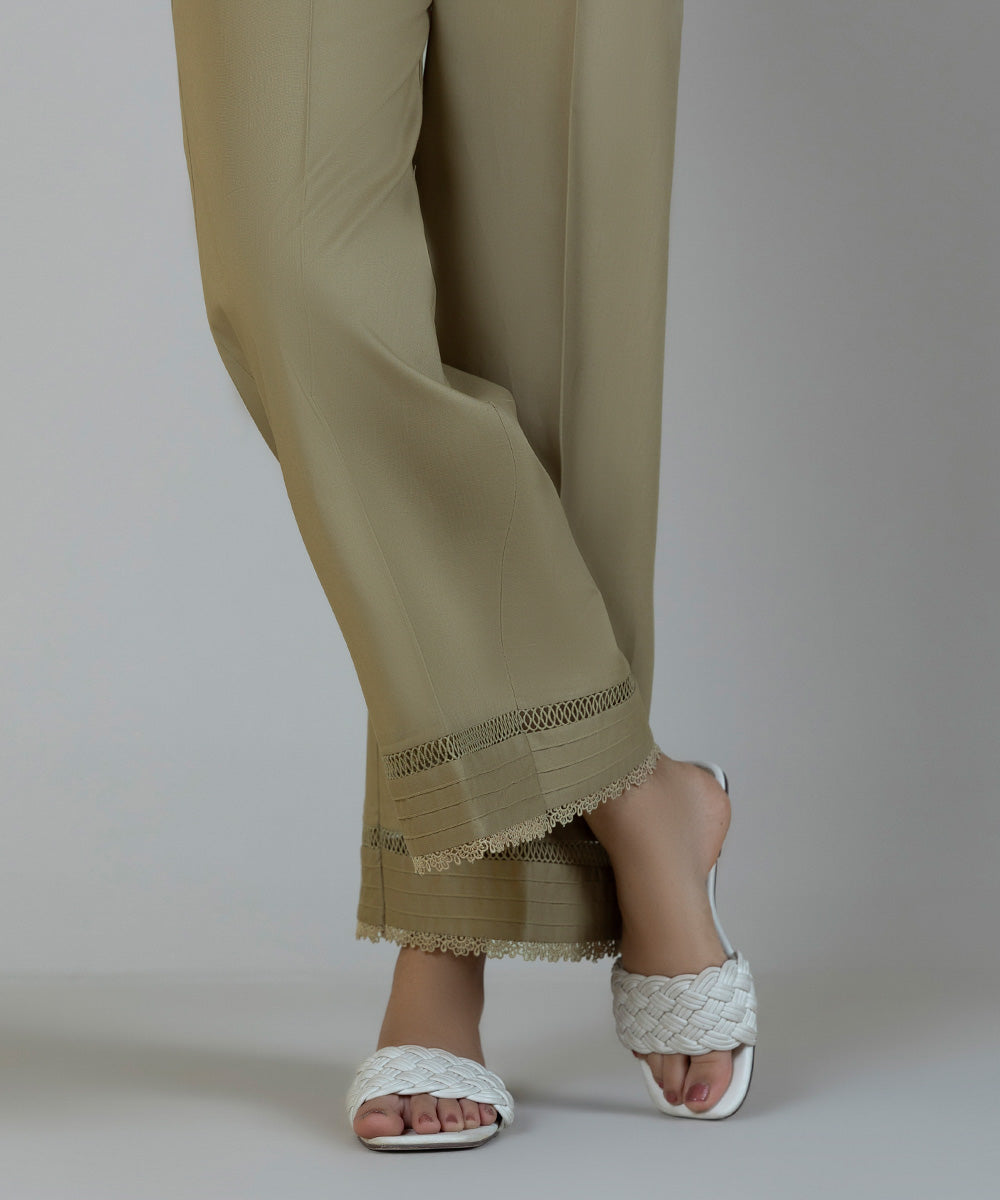 Women's Pret Cambric Beige Dyed Culottes