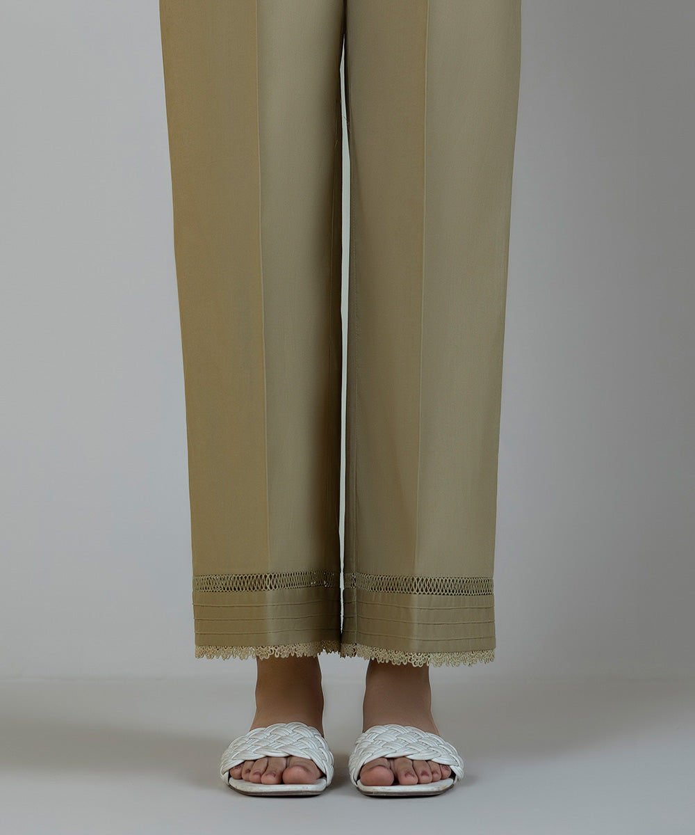 Women's Pret Cambric Beige Dyed Culottes