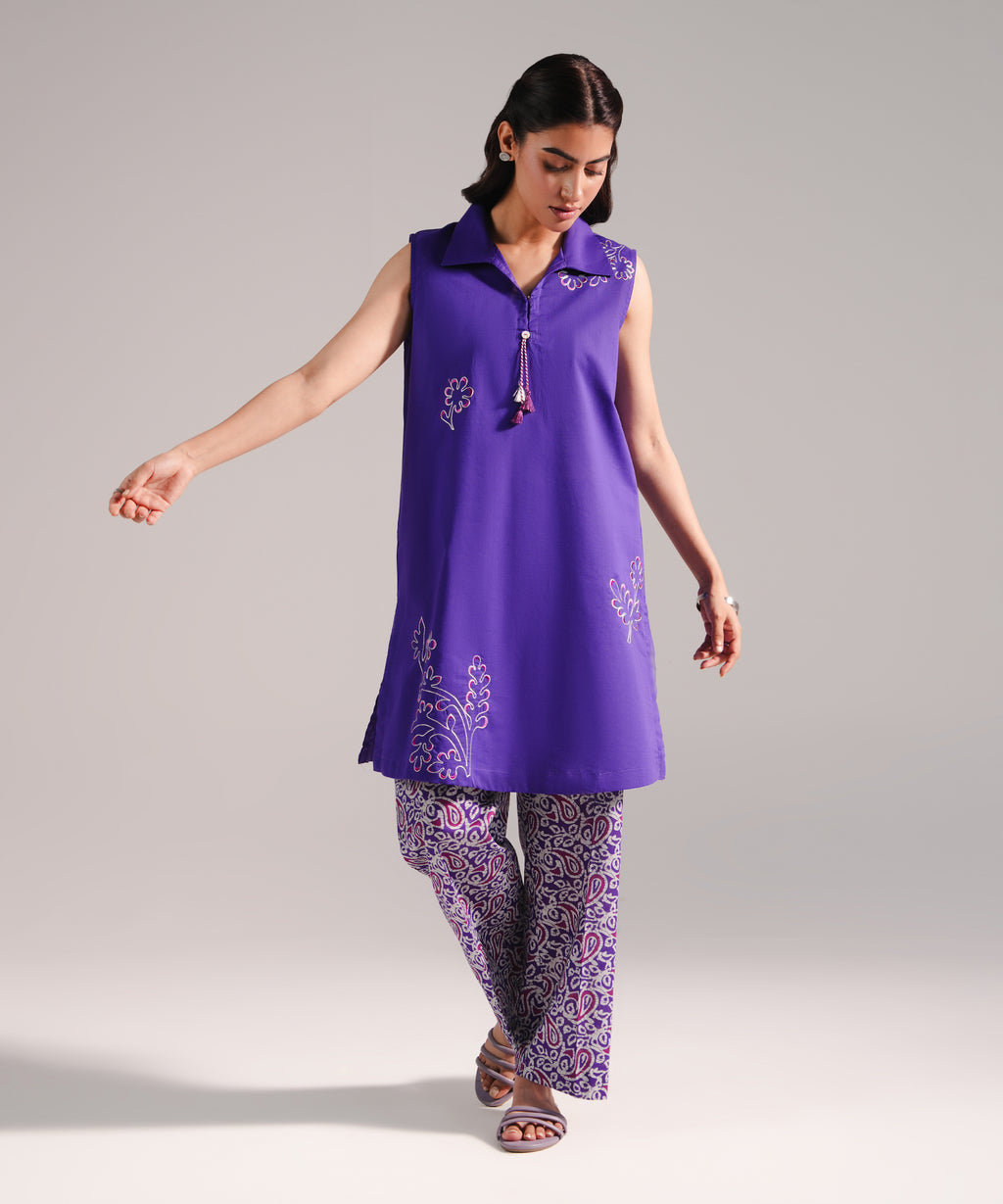 Embroidered Crosshatch Shirt