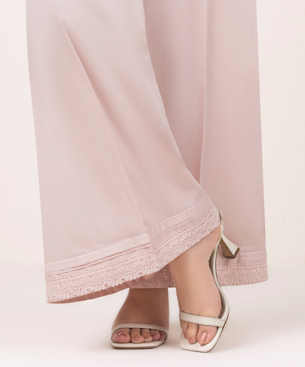 Solid Cambric Flared Pants