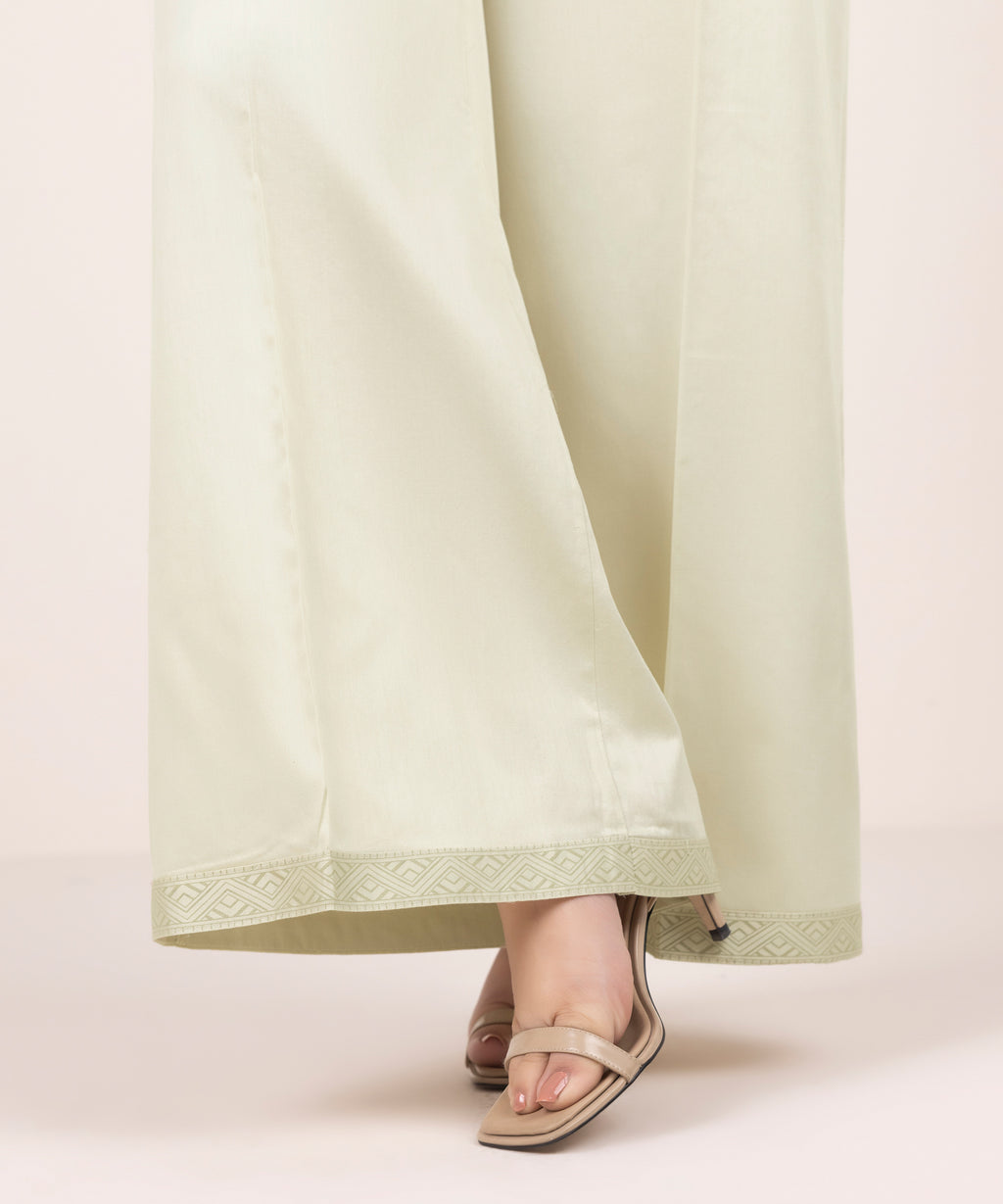 Solid Cambric Flared Pants