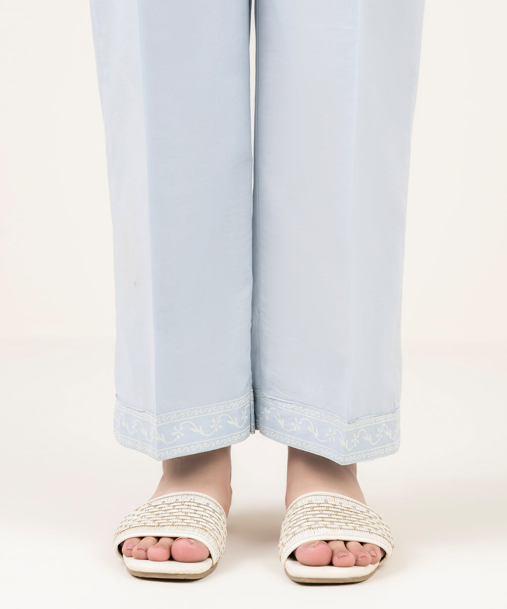 Solid Cambric Straight Pants