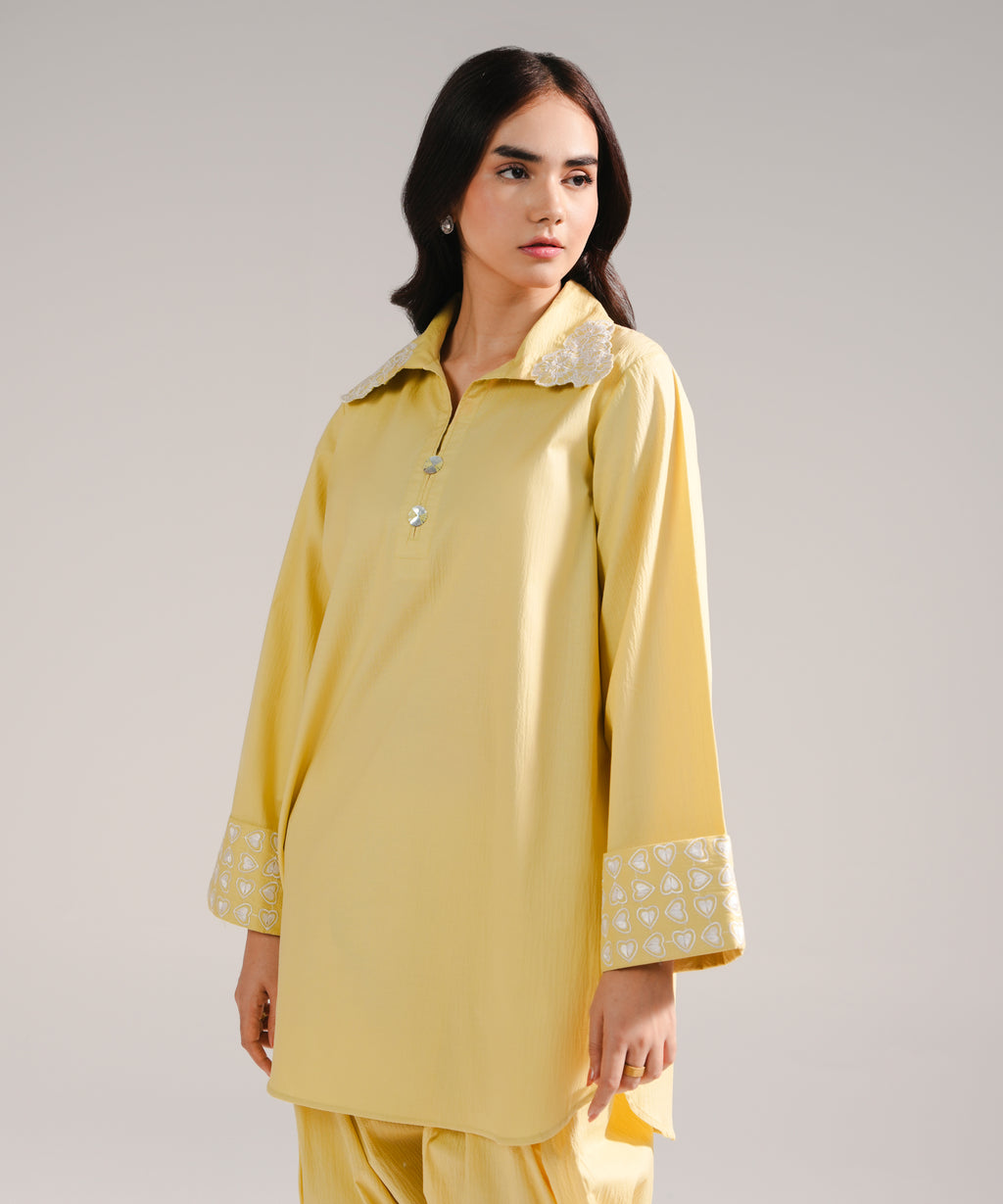 Embroidered Seersucker Shirt