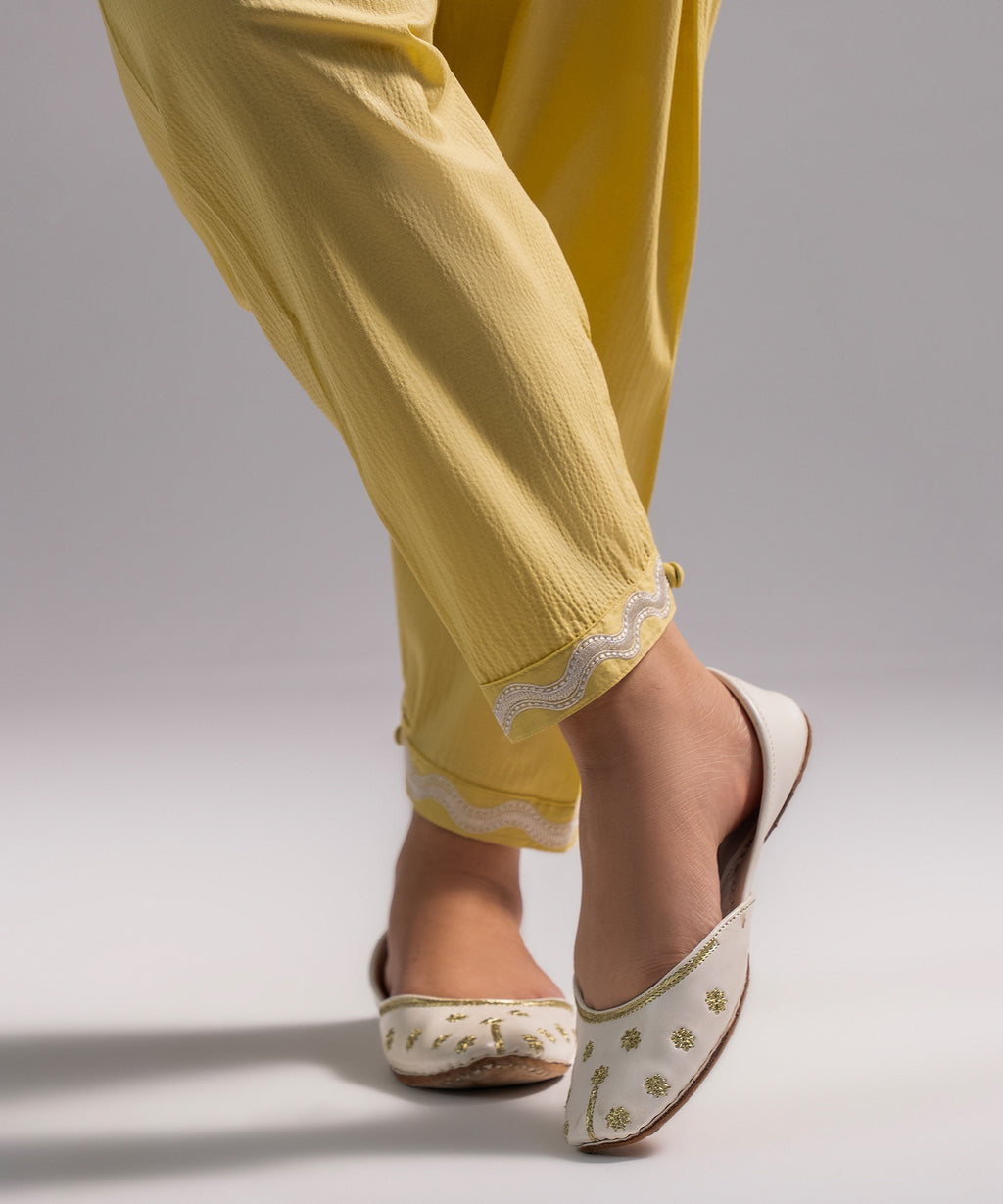 Solid Seersucker Skinny Shalwar
