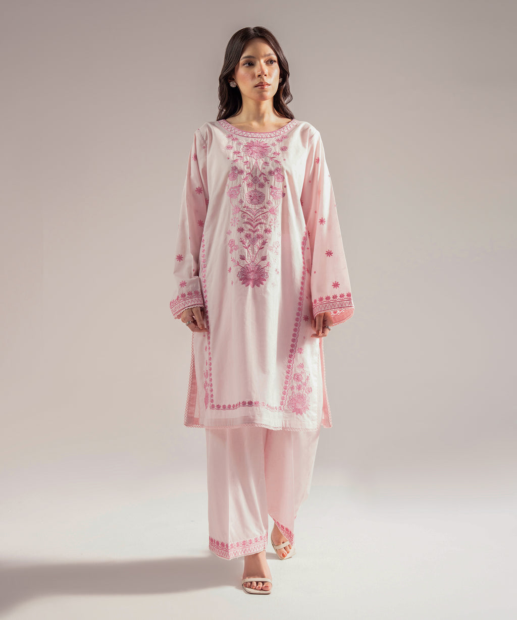 2 Piece - Embroidered Jacquard Suit
