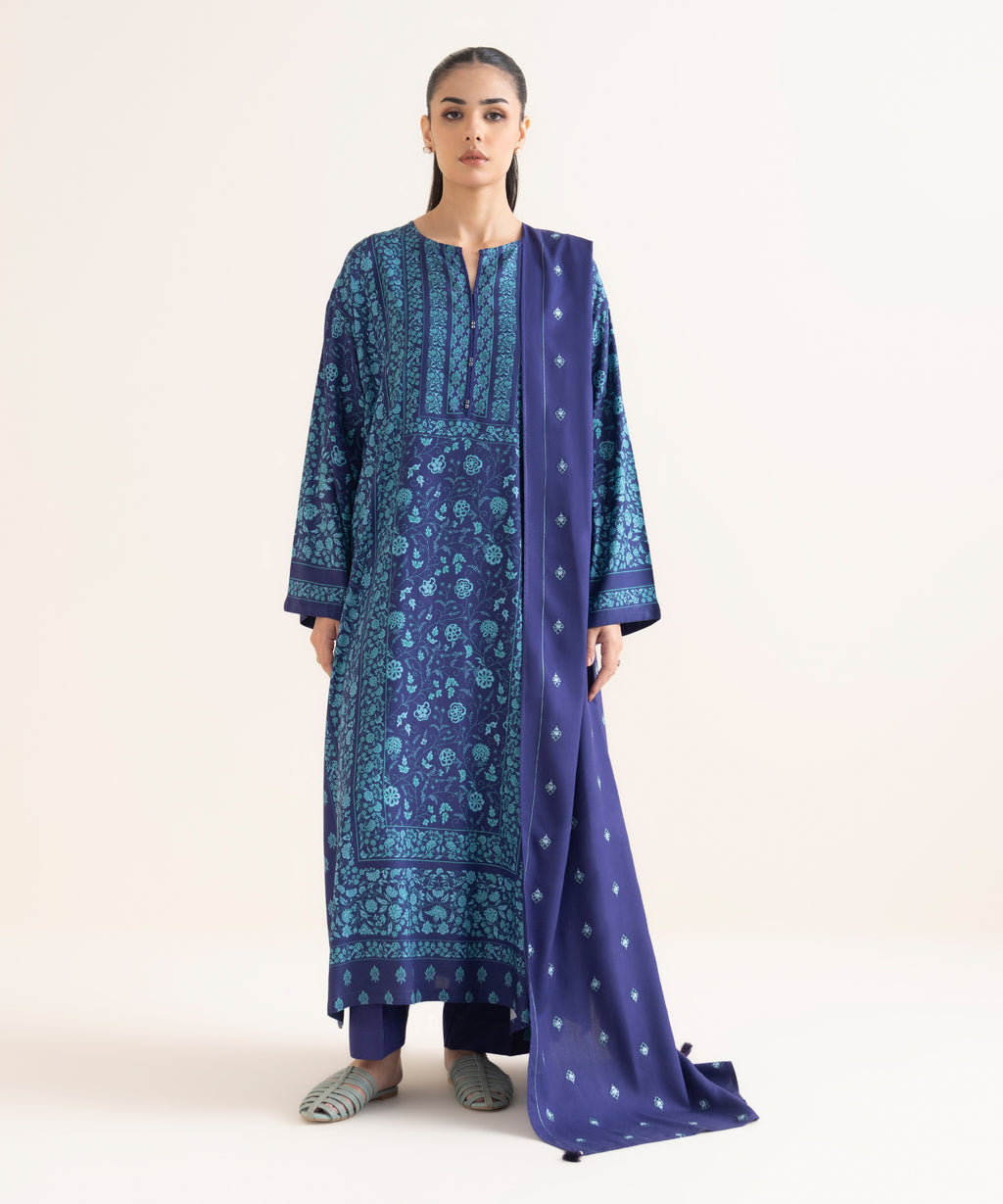 Embroidered Linen Dupatta