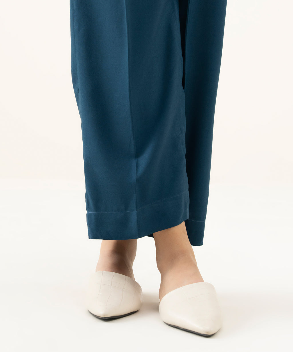 Solid Linen Straight Pants