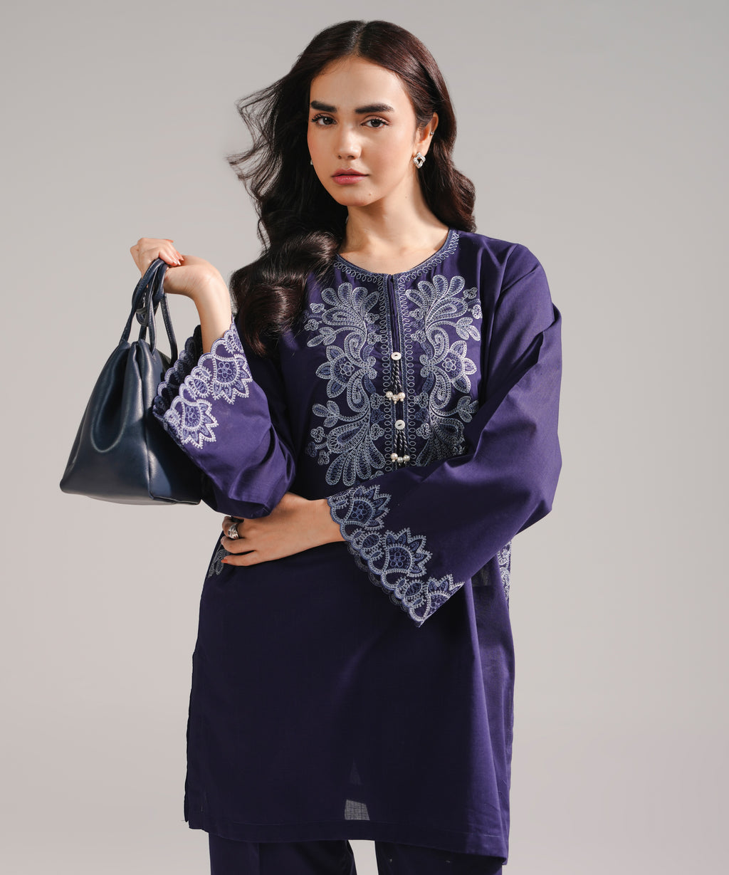 Embroidered Crosshatch Shirt