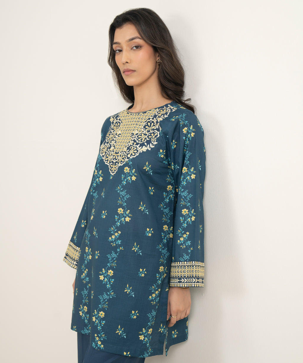 Embroidered Crosshatch Shirt