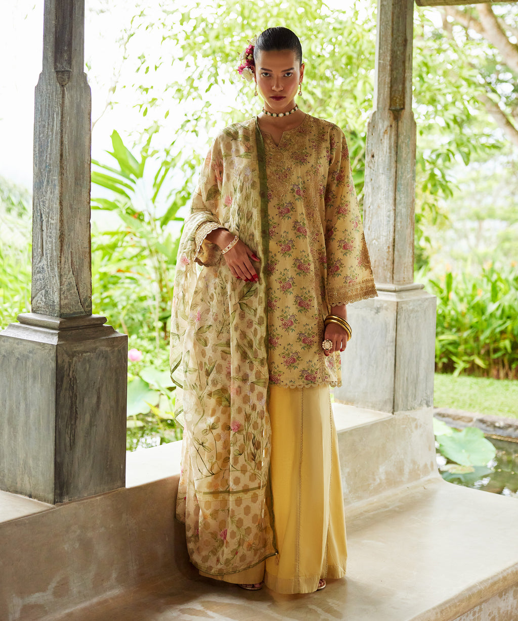 3 Piece - Embroidered Zari Lawn Suit