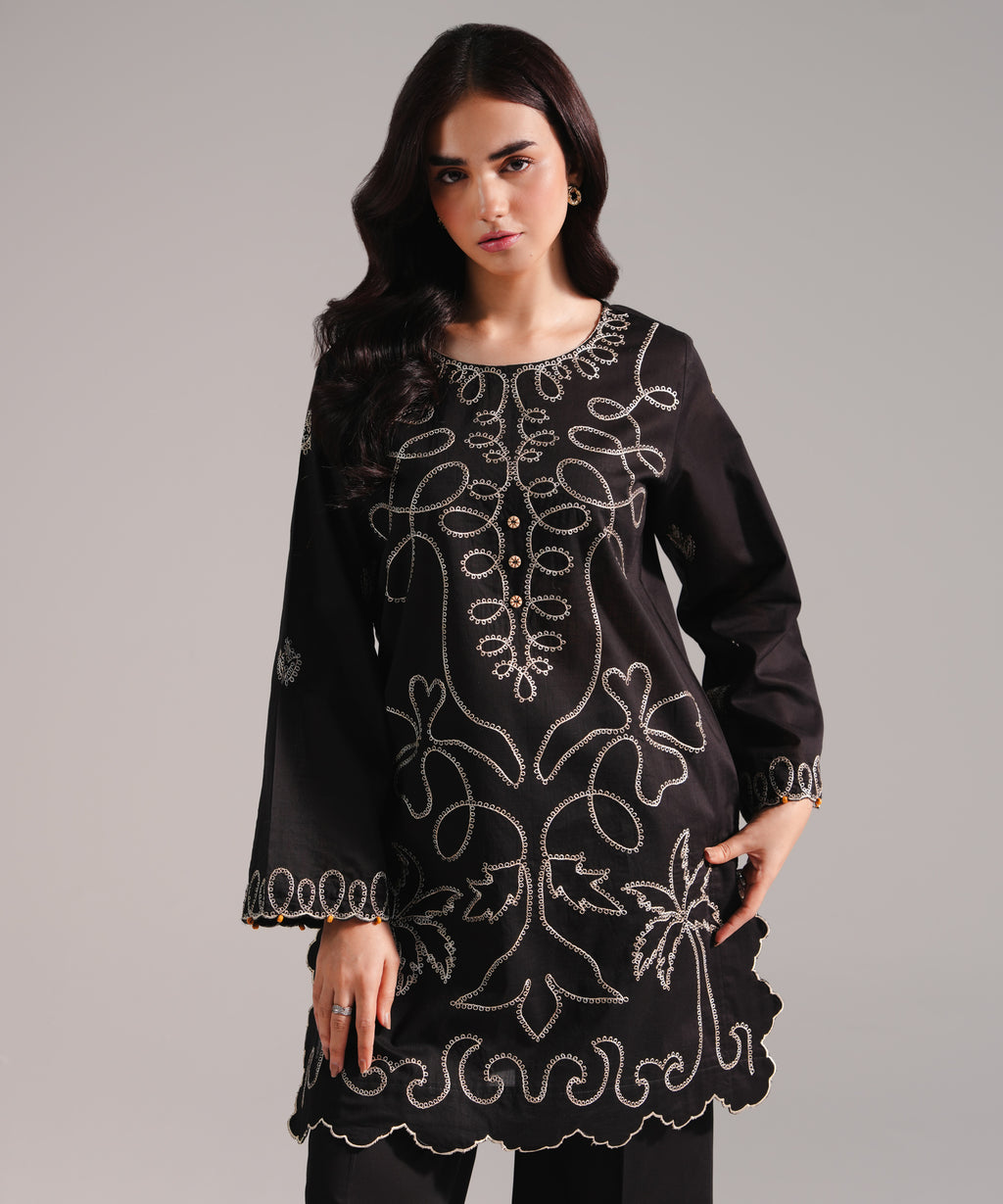 Embroidered Crosshatch Shirt