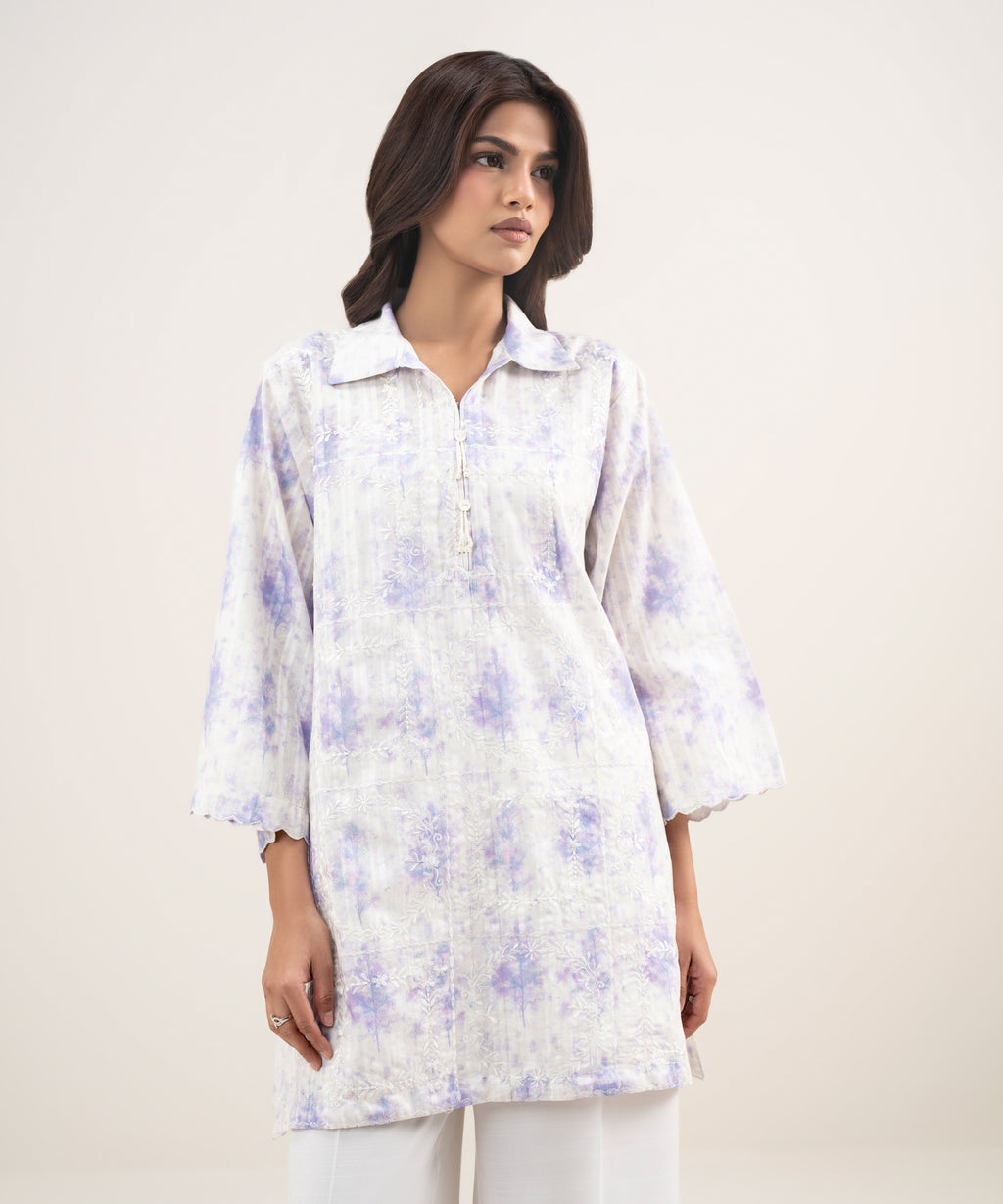 Embroidered Leno Kara Shirt