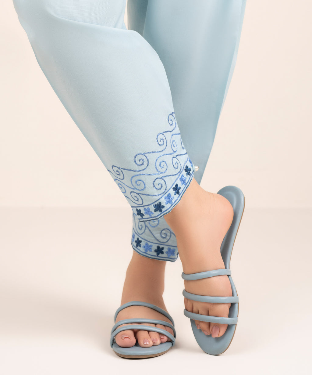 Embroidered Cambric Shalwar