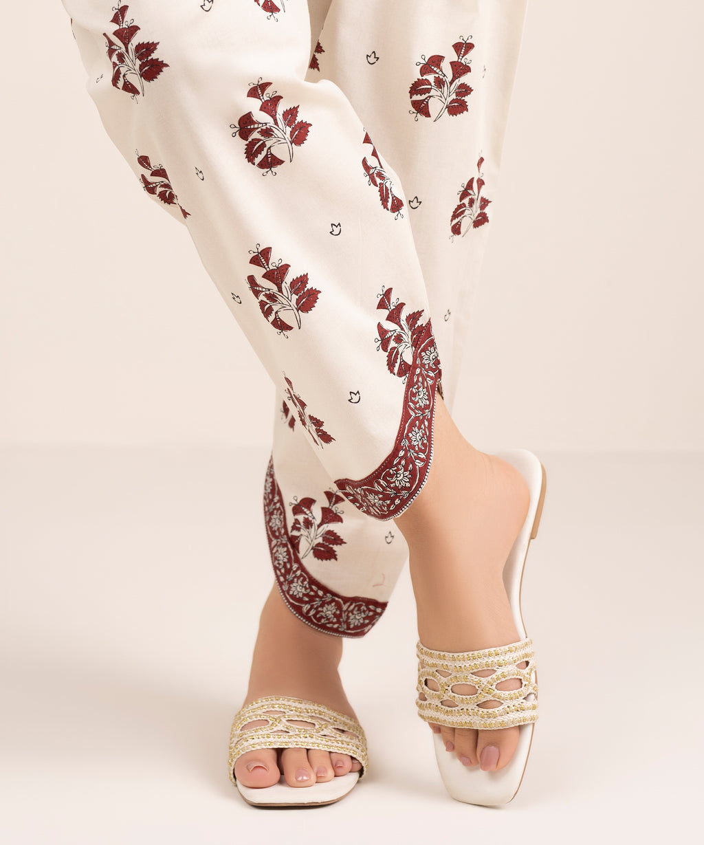 Printed Cambric Skinny Shalwar