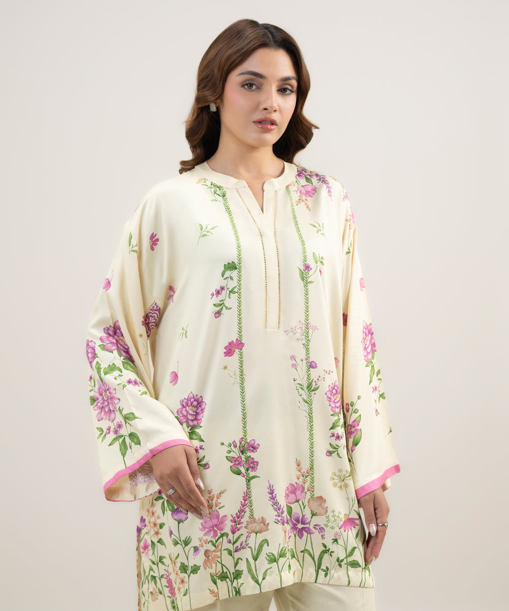 2 Piece - Printed Dobby Suit