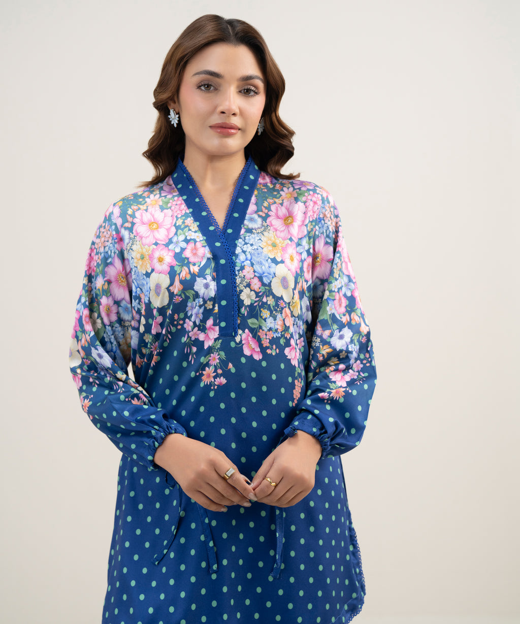2 Piece - Printed Dobby Suit