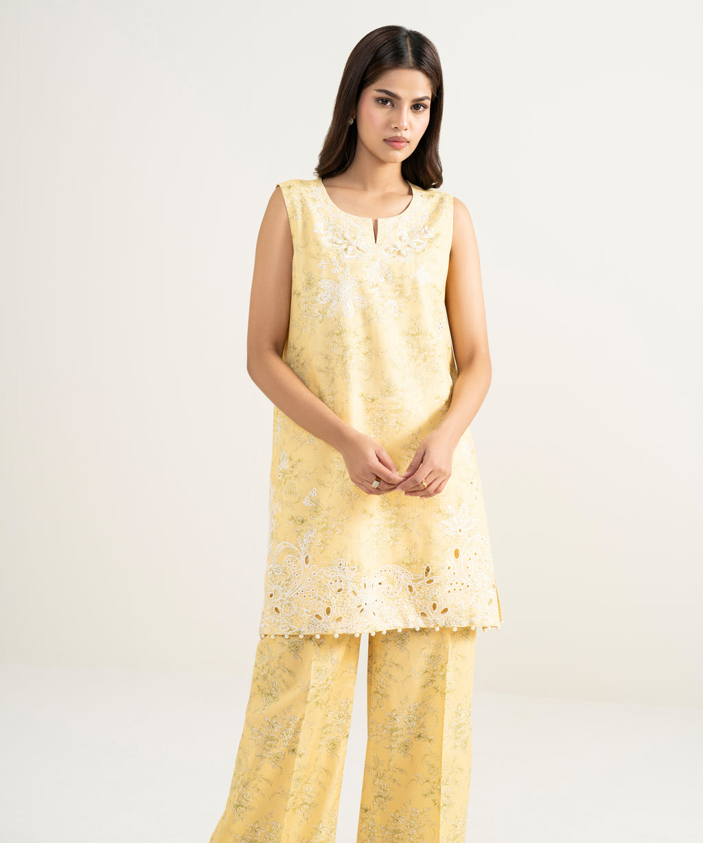 Embroidered Zari Cotton Shirt