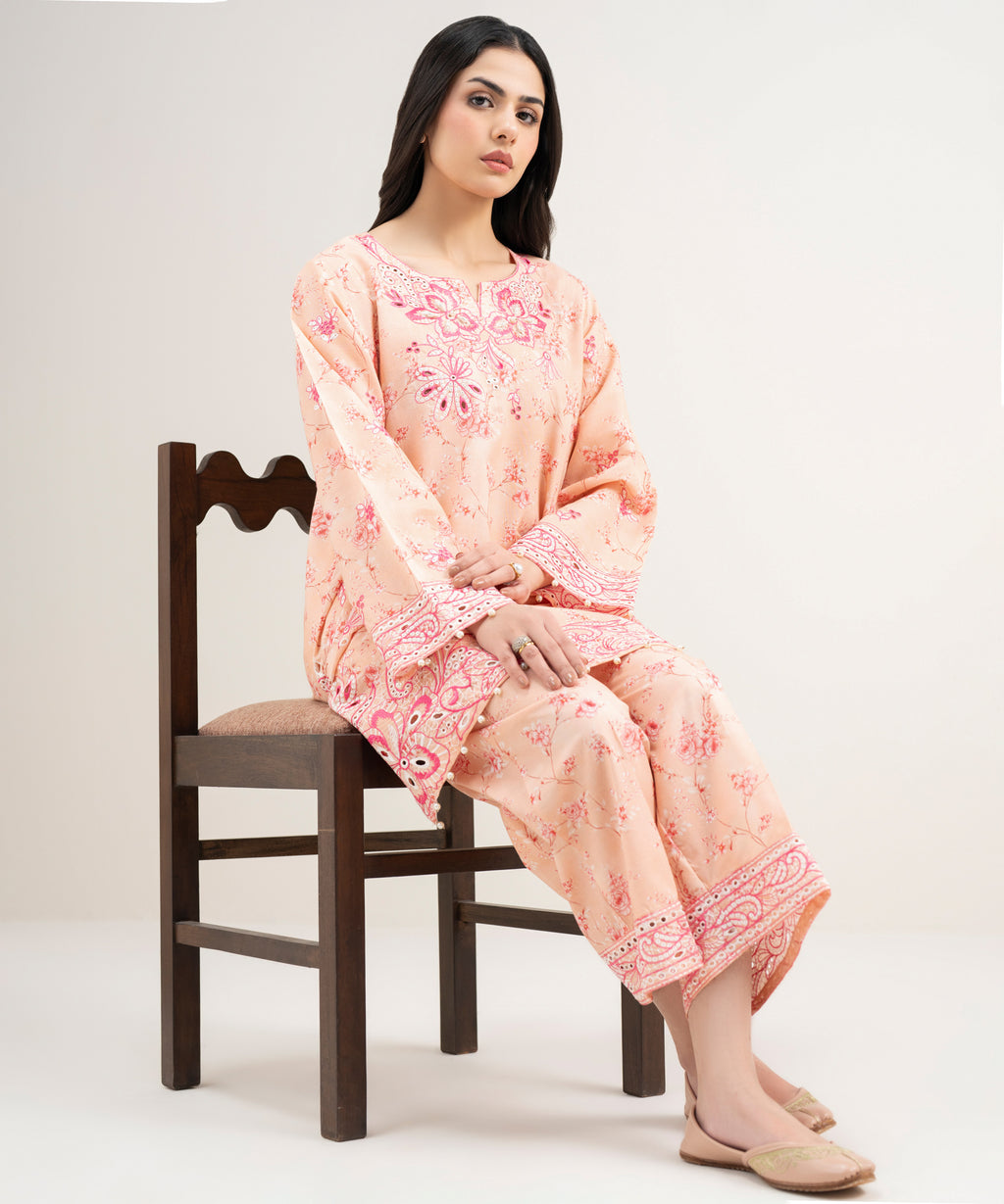 Embroidered Zari Cotton Shirt