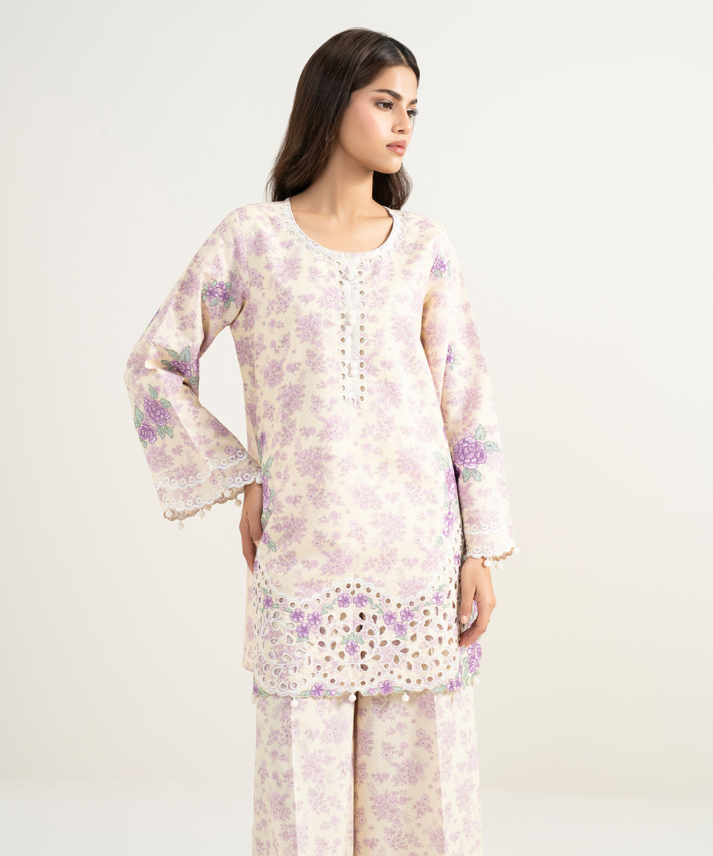 Embroidered Zari Cotton Shirt