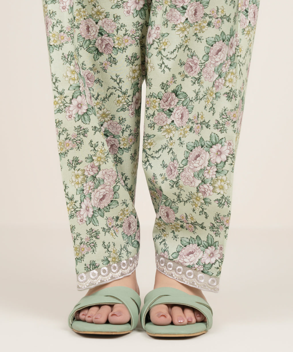 Embroidered Cambric Shalwar