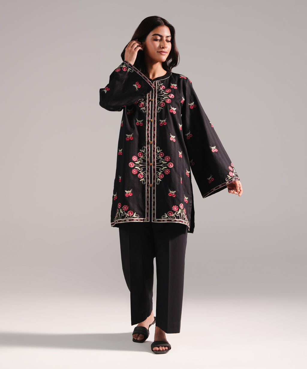 2 Piece - Embroidered Dobby Suit