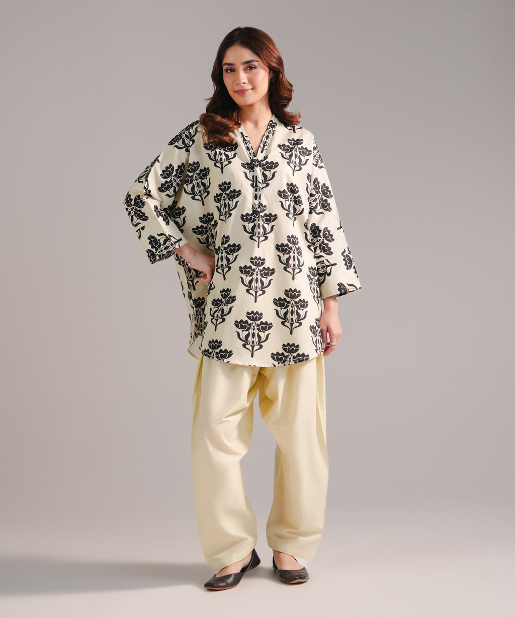 2 Piece - Printed Cambric Suit