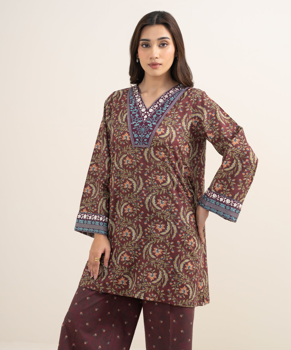 2 Piece - Embroidered Dobby Suit