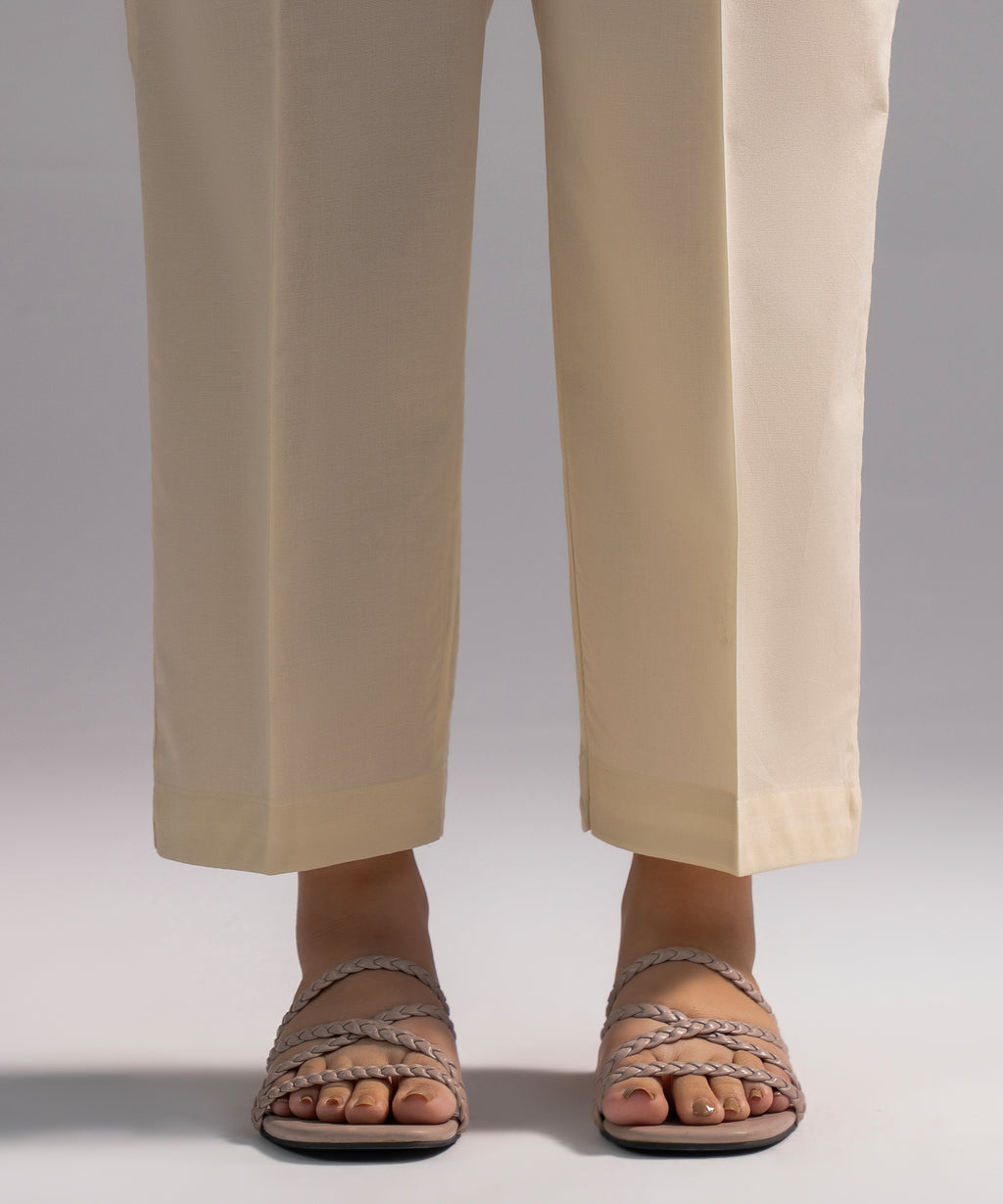 Solid Cambric Straight Pants