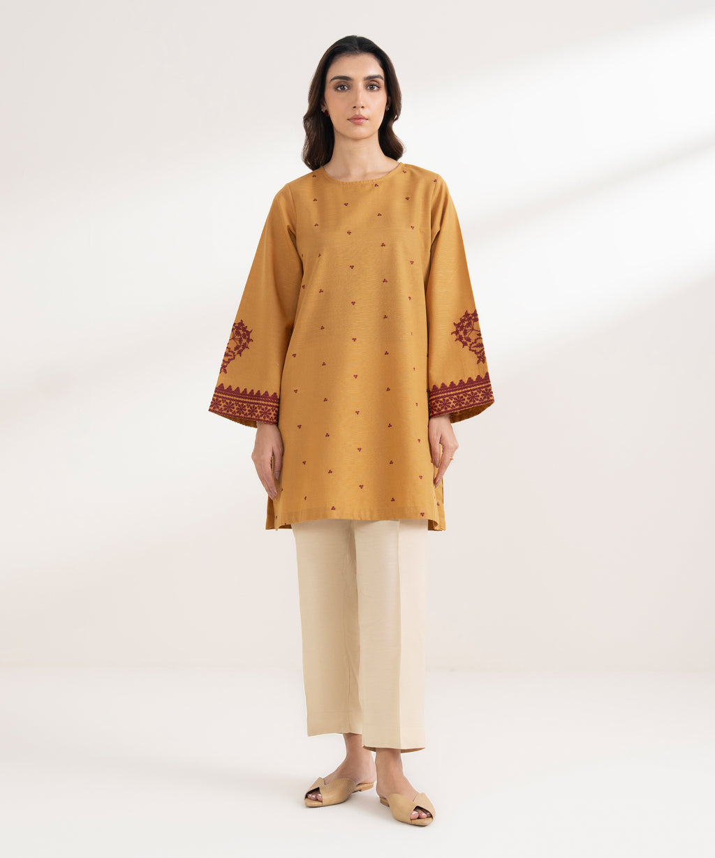 Embroidered Khaddar Shirt