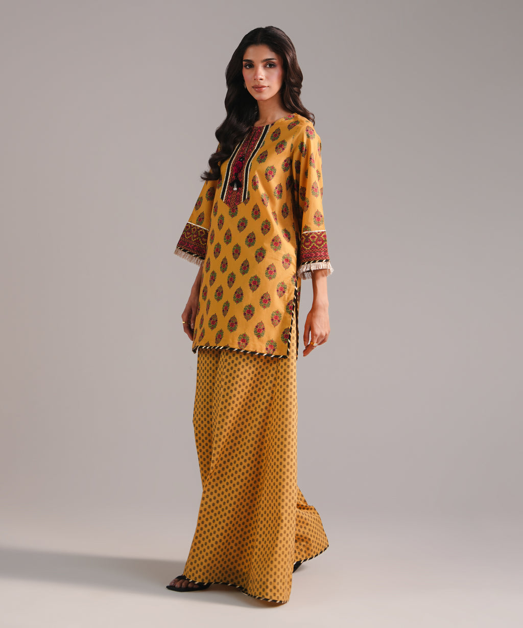 2 Piece - Printed Cotton Suit