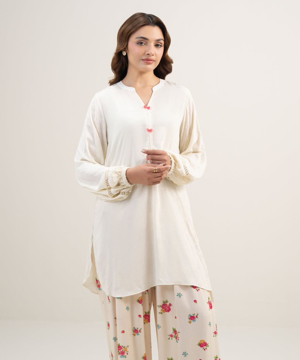 Solid Arabic Jacquard Shirt