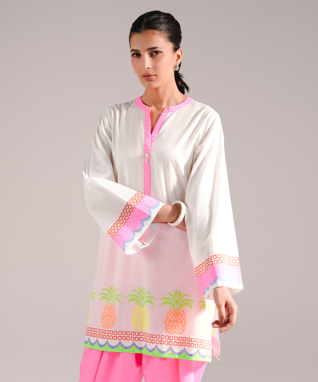 2 Piece - Printed Dobby Suit
