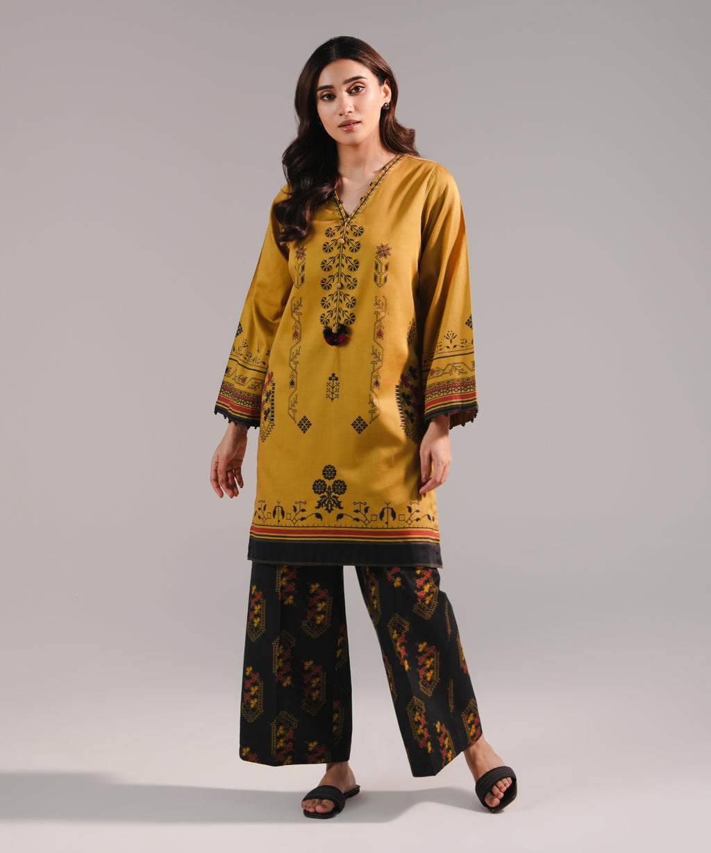 Printed Cotton Satin Shirt